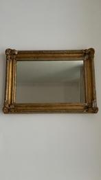 Brocante Gouden Spiegel Met Patina, Ophalen, Gebruikt, Minder dan 100 cm, Rechthoekig