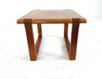 Vintage teakhouten salontafel ‘70, 50 tot 100 cm, 50 tot 75 cm, Zo goed als nieuw, Vintage retro buisframe design rotan webbing papercord