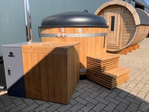 Kirami Hottub op (bio) diesel I Goedkoop en snel stoken!, Tuin en Terras, Bubbelbaden en Hottubs, Nieuw, Vast, Afdekzeil, Grondzeil