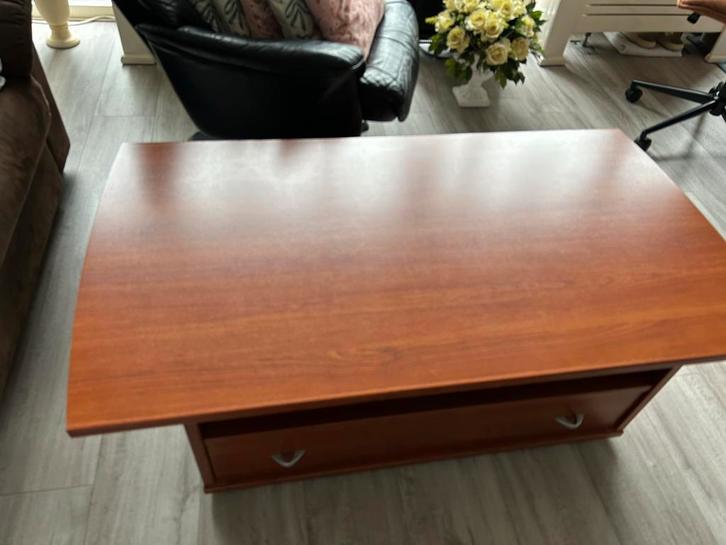 Salontafel, Huis en Inrichting, Tafels | Salontafels, Gebruikt, Minder dan 50 cm, 50 tot 100 cm, 100 tot 150 cm, Rechthoekig, Kersenhout