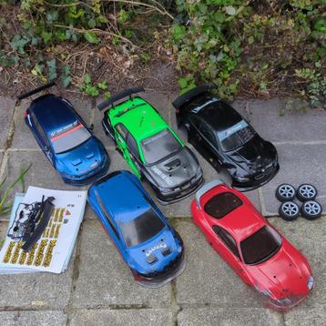 1/10 onroad kappen 5 voor €20 (Tamiya Absima HPI 190, 200mm) beschikbaar voor biedingen