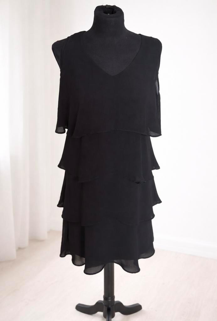 Caroline Biss luxe jurk 38, Kleding | Dames, Gelegenheidskleding, Zo goed als nieuw, Galajurk, Maat 38/40 (M), Blauw, Ophalen of Verzenden