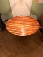 Ronde Mango Houten Eettafel - 130cm Doorsnede, Huis en Inrichting, Tafels | Eettafels, Ophalen, 100 tot 150 cm, Rond, Zo goed als nieuw