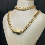 14k gouden ketting met armband cuban schakel