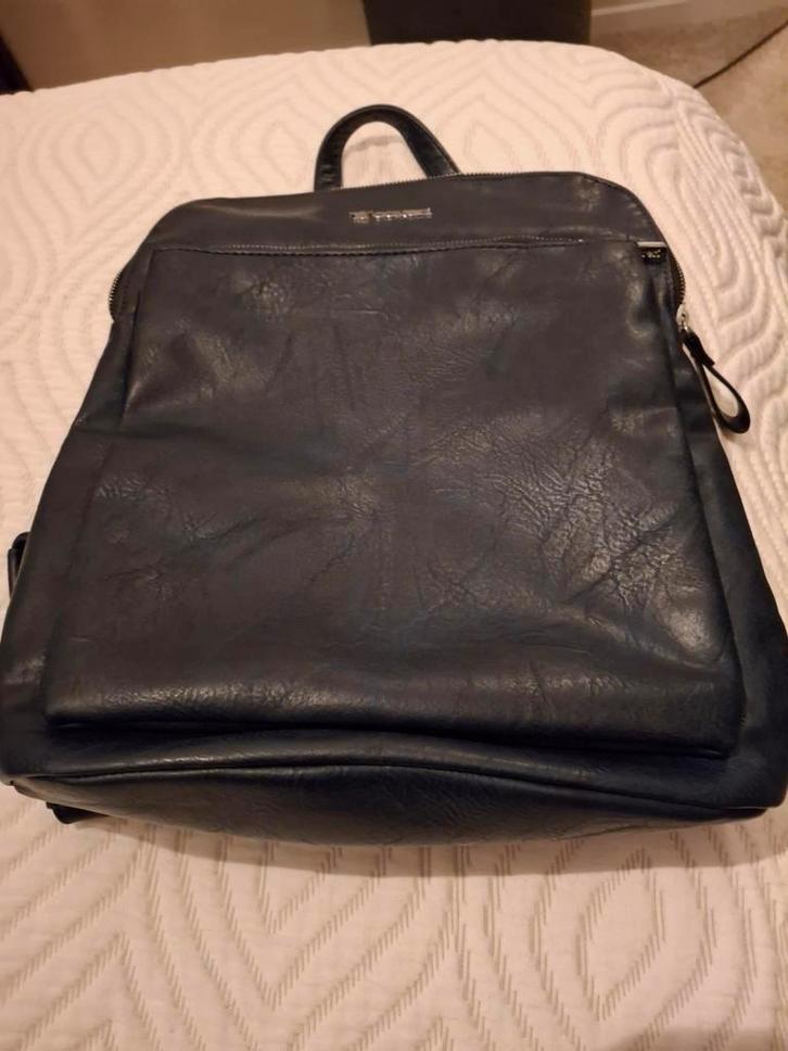 Donkerblauwe dames rugzak - weinig gebruikt, Computers en Software, Laptoptassen, Zo goed als nieuw, Rugzak, 14 inch, Ophalen of Verzenden