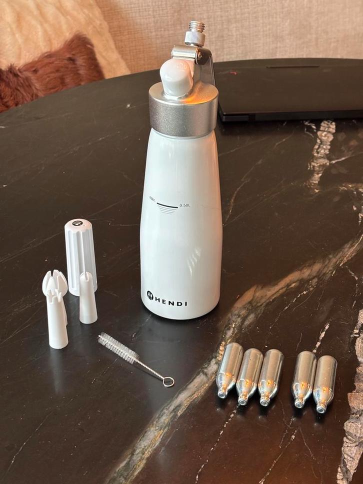 HENDI slagroomspuit 0,5 liter, Huis en Inrichting, Keuken | Keukenbenodigdheden, Nieuw, Ophalen of Verzenden