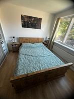 Tweepersoonsbed steigerhout 160x210, Ophalen, Gebruikt, Tweepersoons, Steigerhout