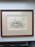 H. Zegers Ets - Boerderijlandschap, Antiek en Kunst, Ophalen of Verzenden