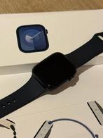 Apple Watch Series 9 - 45mm Midnight + 5 bandjes, Ophalen, Zwart, IOS, Zo goed als nieuw