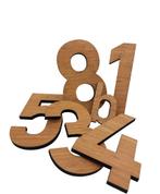 (Teak) houten huisnummers 18cm hoog, 120 cm of meer, Nieuw, Ophalen of Verzenden, Buitendeur