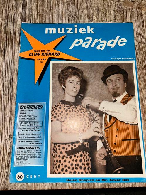 Muziek parade 1962 no63, Verzamelen, Muziek, Artiesten en Beroemdheden, Gebruikt, Boek, Tijdschrift of Artikel, Ophalen of Verzenden