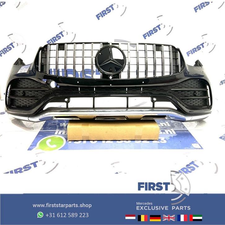 W253 GLC AMG FACELIFT VOORBUMPER Mercedes 2018-2022 ZWART PD, Auto-onderdelen, Carrosserie en Plaatwerk, Bumper, Mercedes-Benz