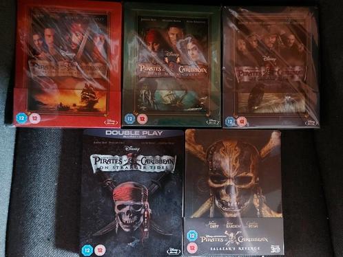 Disney Pirates of the Caribbean Steelbook Collectie Blu-Ray, Cd's en Dvd's, Blu-ray, Zo goed als nieuw, Avontuur, Boxset, Ophalen of Verzenden
