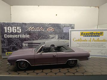 Chevrolet Malibu SS Convertible 1965 Exactdetail 1/18 beschikbaar voor biedingen