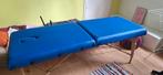 Reiki-/Massagetafel - Blauw incl zadelkruk, Ophalen, Zo goed als nieuw, Massagetafel