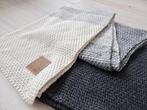 Nieuwe luxe plaid creme grijs kleurverloop deken woondeken, Nieuw, Ophalen of Verzenden