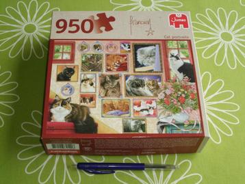 Cat portraits - puzzel van Francien - 950 stukjes beschikbaar voor biedingen