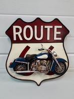 Wandbord Route 66 met motor, Ophalen of Verzenden, Nieuw, Motoren