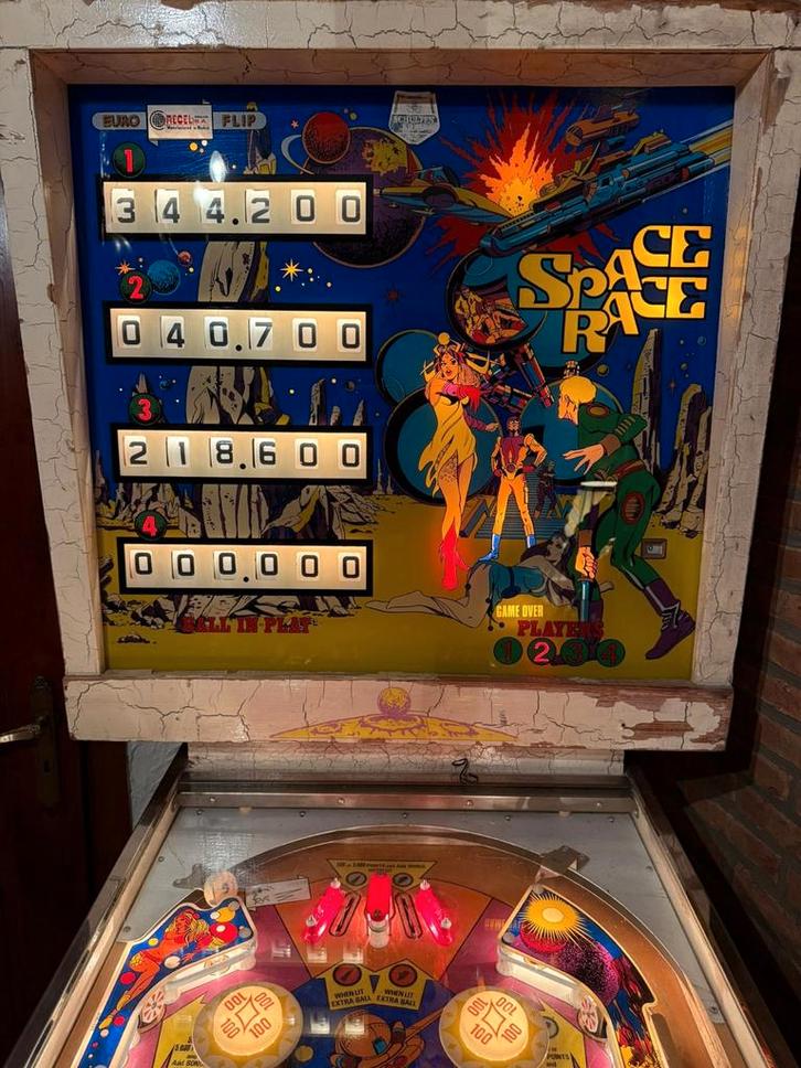 Flipperkast Space Race Recel, Verzamelen, Automaten | Flipperkasten, Ophalen