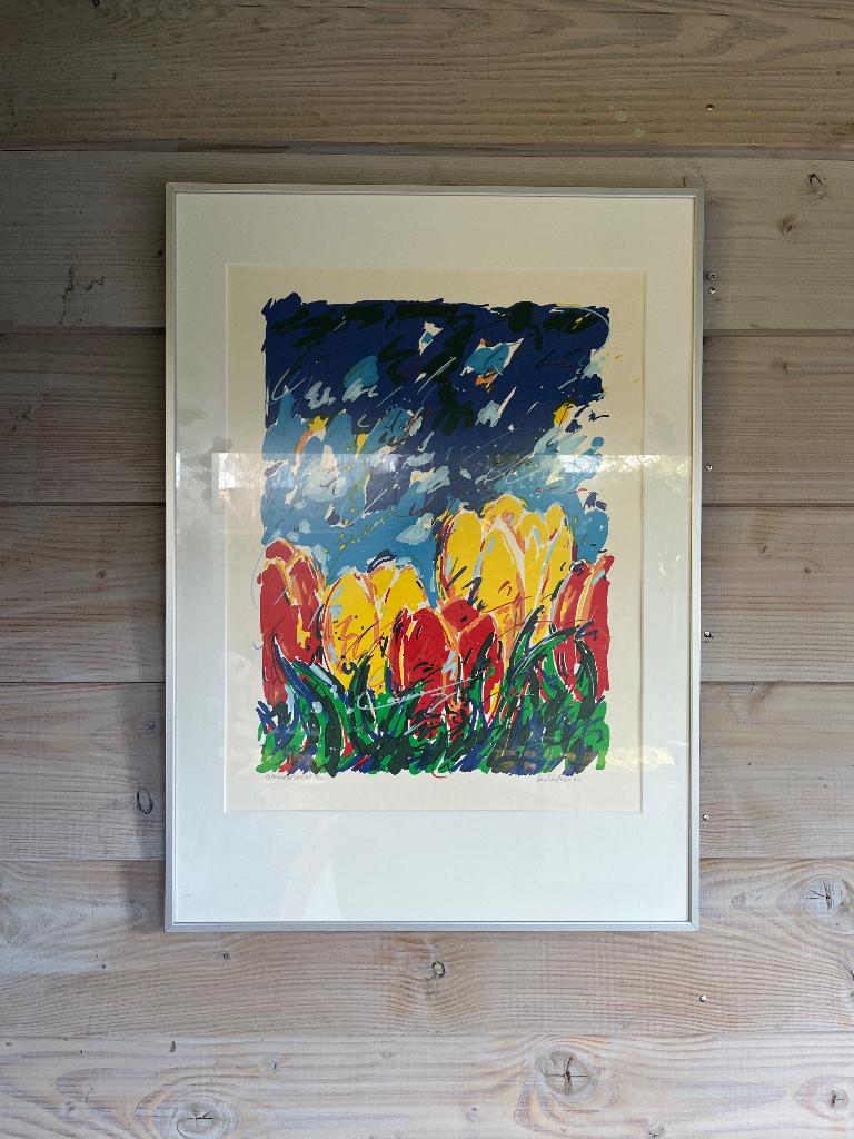 Schilderij Tulpen - Henk Hofstra, Antiek en Kunst, Ophalen of Verzenden