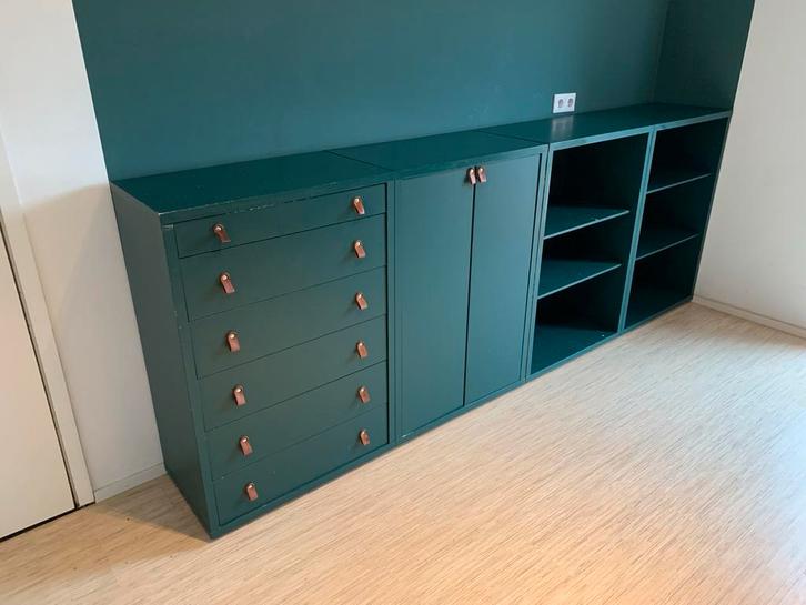 Geverfde IKEA kasten, Huis en Inrichting, Kasten | Wandmeubels, Gebruikt, 100 tot 150 cm, 250 tot 300 cm, 25 tot 50 cm, Met lade(s)