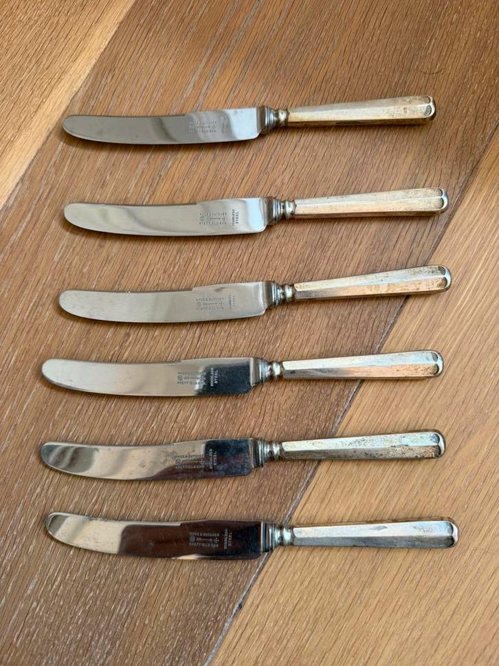 Set van 6 vintage Wade & Butcher messen – Sheffield Engeland, Antiek en Kunst, Antiek | Bestek, Verzenden