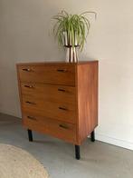 Midcentury vintage teak ladekastje, Ophalen, Gebruikt, Simplalux, 50 tot 100 cm