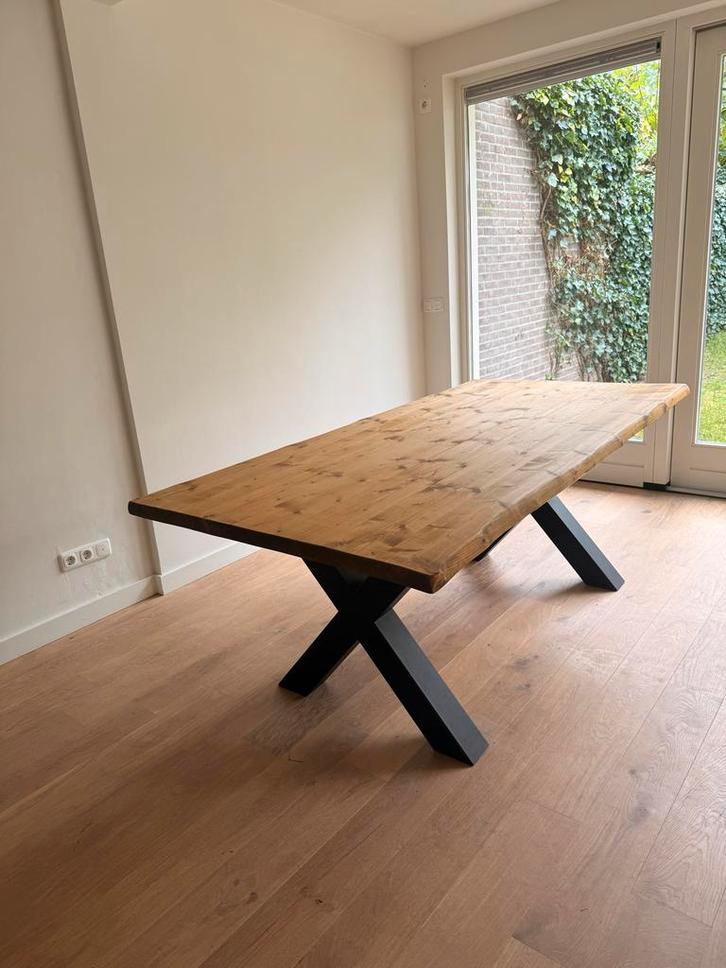 Grote Houten Eetkamertafel - 200x100 cm, Huis en Inrichting, Tafels | Eettafels, Gebruikt, 100 tot 150 cm, 150 tot 200 cm, Vier personen