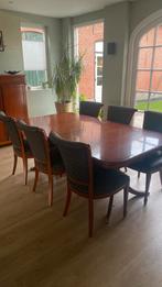 Tafel met 4 stoelen Taxus hout, Ophalen, Gebruikt, 100 tot 150 cm, 200 cm of meer