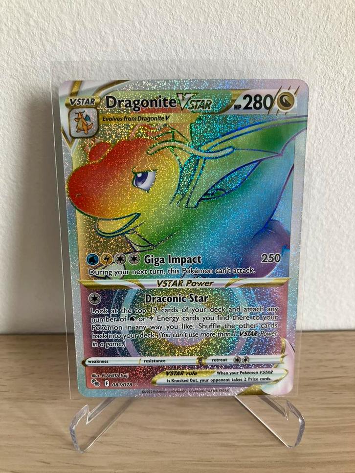 Dragonite VSTAR 081/078 - NM, Hobby en Vrije tijd, Verzamelkaartspellen | Pokémon, Zo goed als nieuw, Losse kaart, Foil, Ophalen of Verzenden