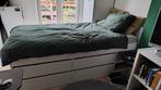 Slakt Ikea bed, Huis en Inrichting, Slaapkamer | Bedden, Ophalen, Gebruikt, Wit, Tweepersoons