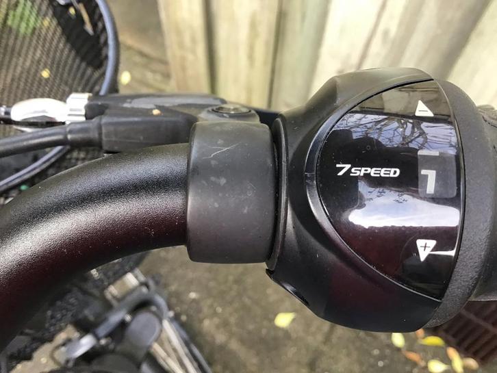 Amslod e-bike, 7 versnellingen, Fietsen en Brommers, Elektrische fietsen, Gebruikt, Overige merken, 51 tot 55 cm, 50 km per accu of meer