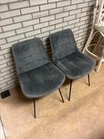 2 antracietkleurige stoelen, Ophalen, Gebruikt, Twee, Stof