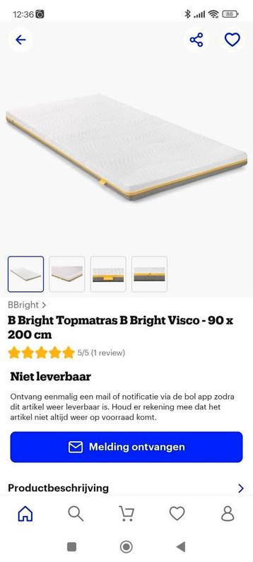 Topper traagschuim  beschikbaar voor biedingen