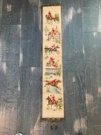 Vintage geborduurd schellenkoord paarden (080624), Hobby en Vrije tijd, Borduren en Borduurmachines, Ophalen of Verzenden, Gebruikt