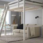 IKEA Hoogslaper wit (STORA) (evt. met matras!), Huis en Inrichting, Slaapkamer | Bedden, 140 cm, Wit, Zo goed als nieuw, Hout