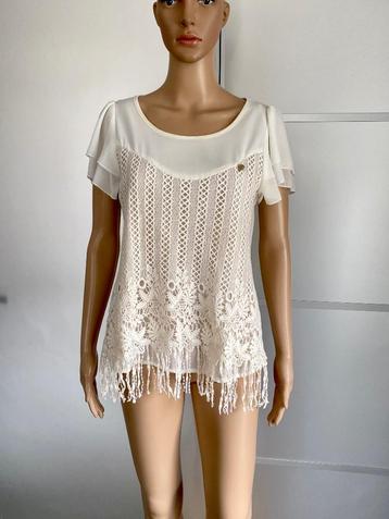 i332 Rinascimento maat S=36 blouse top gebroken-wit beschikbaar voor biedingen