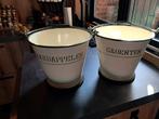 2 Ouderwetse Emaille Emmers - Aardappelen & Groenten, Antiek en Kunst, Ophalen