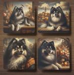 Finse Lappenhond Barok onderzetters met houder, Ophalen of Verzenden, Nieuw, Glas of Kopje