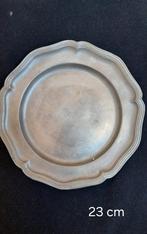 Tinnen bord gemerkt 23 cm, Ophalen of Verzenden