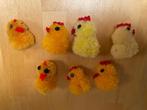 Vintage Pasen 7 pomom kuikens handgemaakt, Ophalen of Verzenden, Zo goed als nieuw