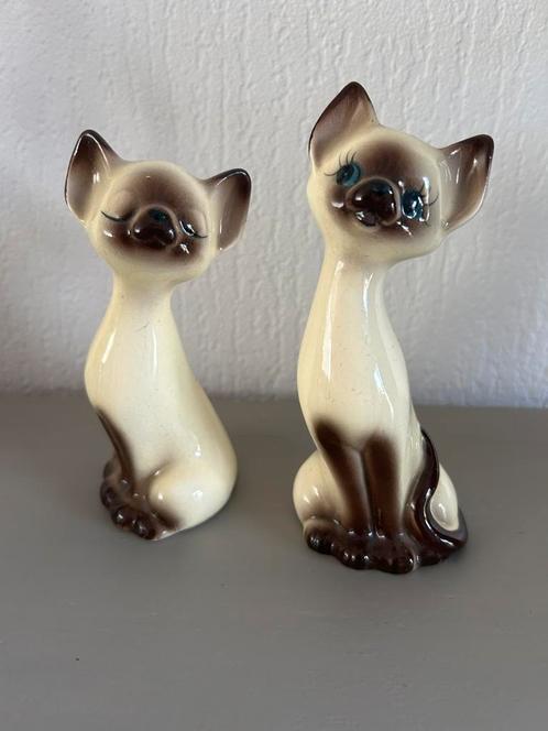 Set siamese katten - Teichmann keramiek, Verzamelen, Beelden en Beeldjes, Zo goed als nieuw, Dier, Ophalen of Verzenden