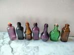 Vintage glazen miniatuur flesjes glas letterbak poppenhuis, Verzenden