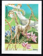 somalie 2002 pf blok apen wildlife zoogdieren bloemen, Ophalen of Verzenden, Postfris, Dier of Natuur
