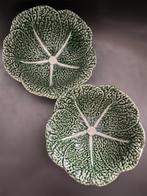 Set of 2 Bordallo Pinheiro vintage koolblad kommen 15 cm, Verzenden