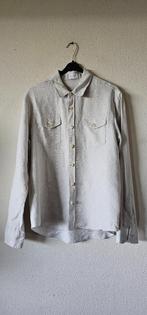 beige linnen blouse van artu napoli maat xl (3725), Verzenden, Beige, Halswijdte 43/44 (XL)