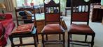 Antieke Stoelen Set van 3, Huis en Inrichting, Stoelen, Gebruikt, Hout, Antiek, Ophalen