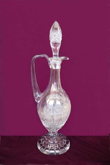 Tsjechisch Bohemian Moser kristal met de hand geslepen karaf beschikbaar voor biedingen
