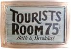 Houten handbeschilderd wandbord / Bath & Breakfast, Ophalen of Verzenden, Zo goed als nieuw