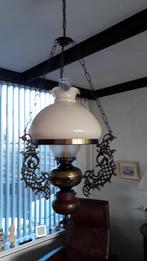 Antiek elektrische lamp olielamp met dimmer koper glas, Antiek en Kunst, Ophalen